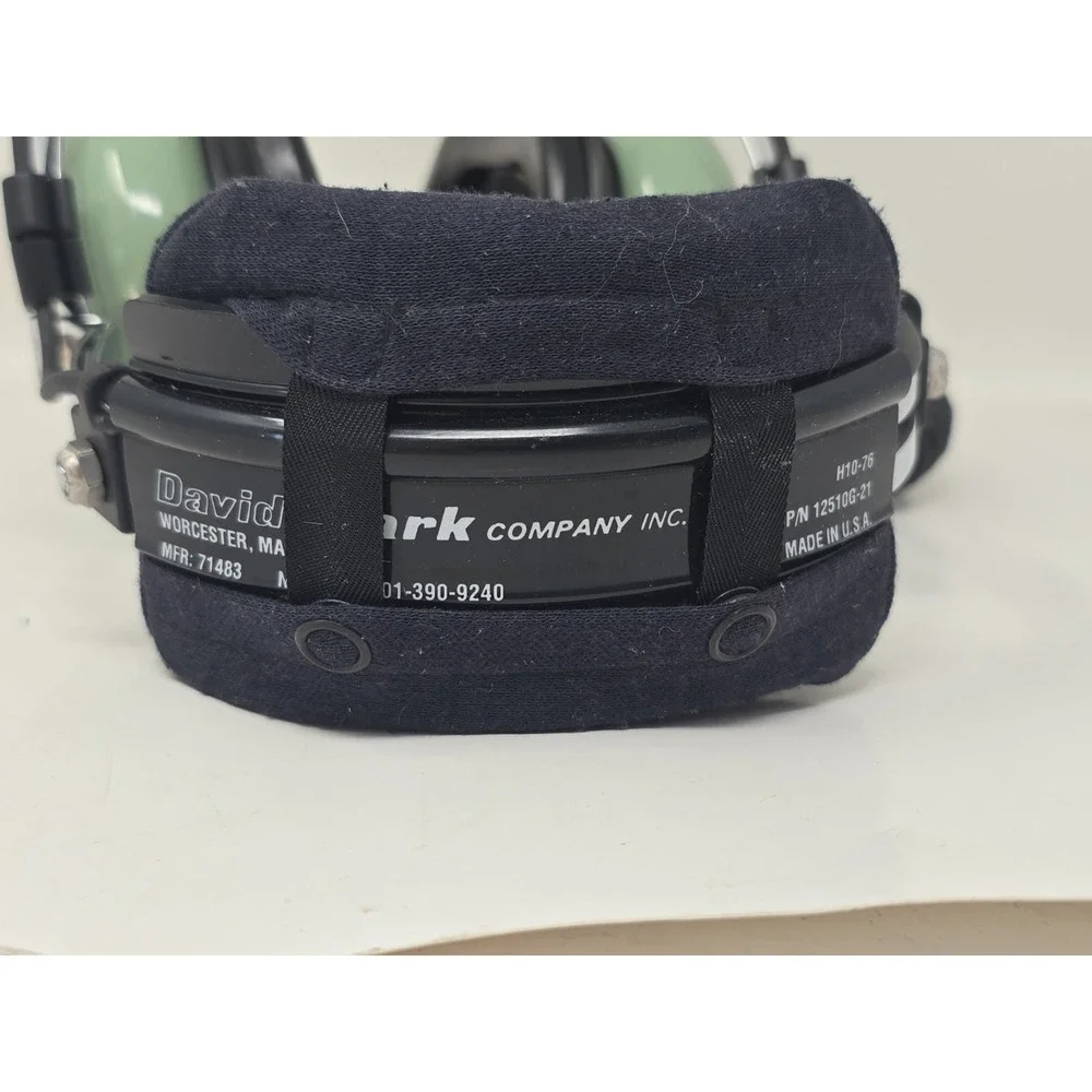 David Clark Aviation Headset Model H10-76 P/N 12510G-21 Untested U114